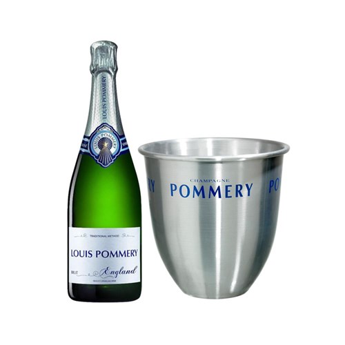 Louis Pommery Brut English Sparkling75cl And Ice Bucket Set